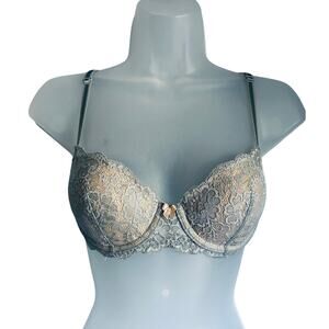 Victoria's Secret Demi Bra Dream Angels Blue Lace 34B Vintage